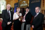 St Mary's College's Northern Ireland Quality Award is collected by Martine Mulhern, Vice Principal